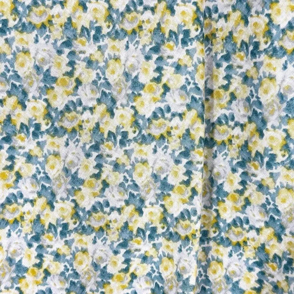 Talbots Plus Size 16W Skirt Floral Lined Zip Green Yellow Knee Length‎ 1045
